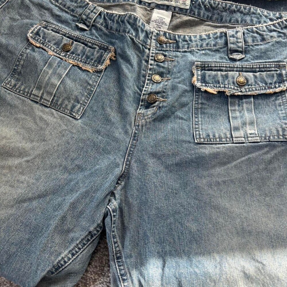 Y2K Vintage Grunge Faded Glory Streetwear Distressed Straight Leg Jeans 2X - 3X - Picture 8 of 8